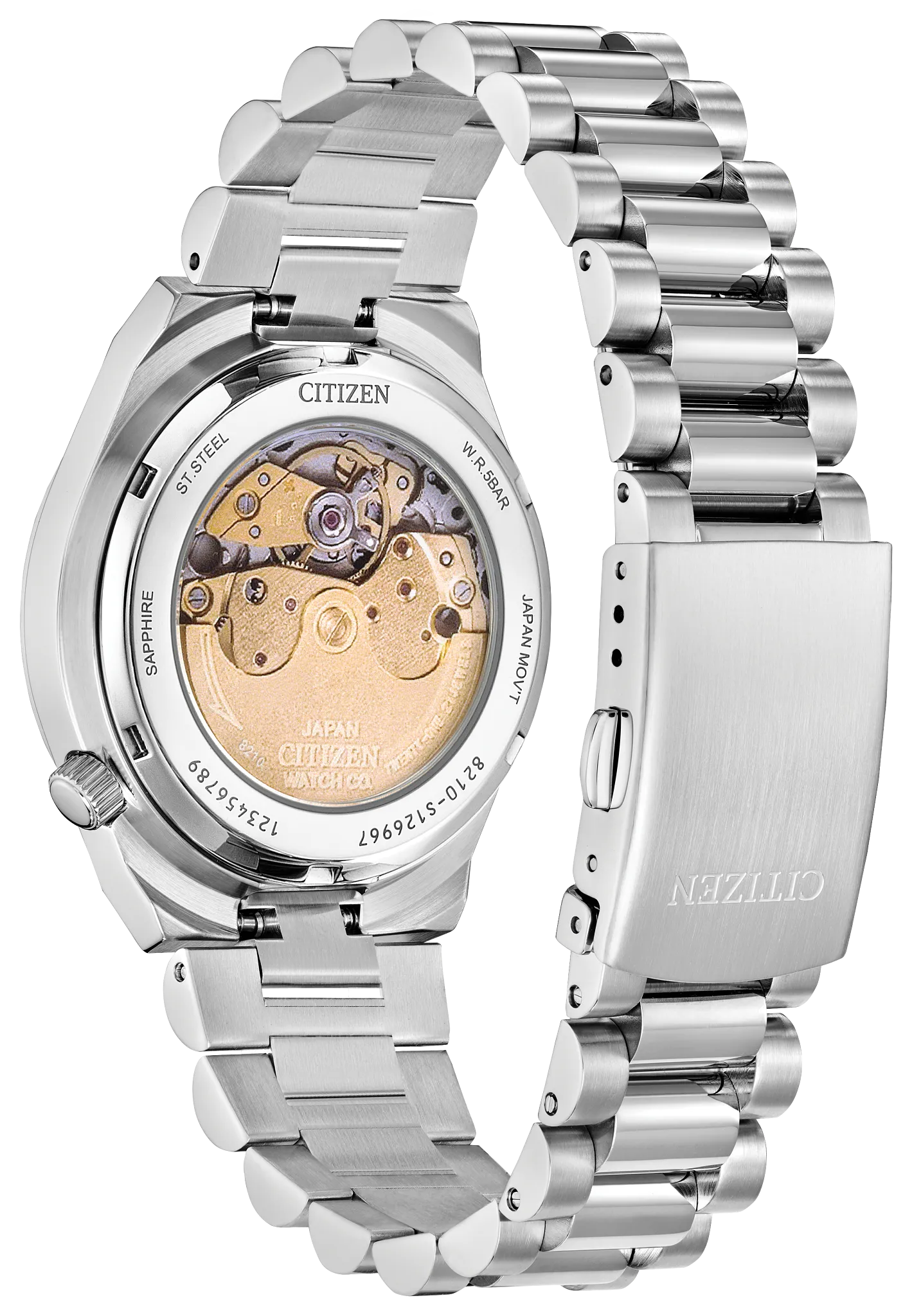 TSUYOSA 37mm Purple Dial Stainless Steel Bracelet NJ0200-50W | CITIZEN